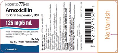 Image Description (Amoxicillin Oral Suspension 125 mg Bottle Label)